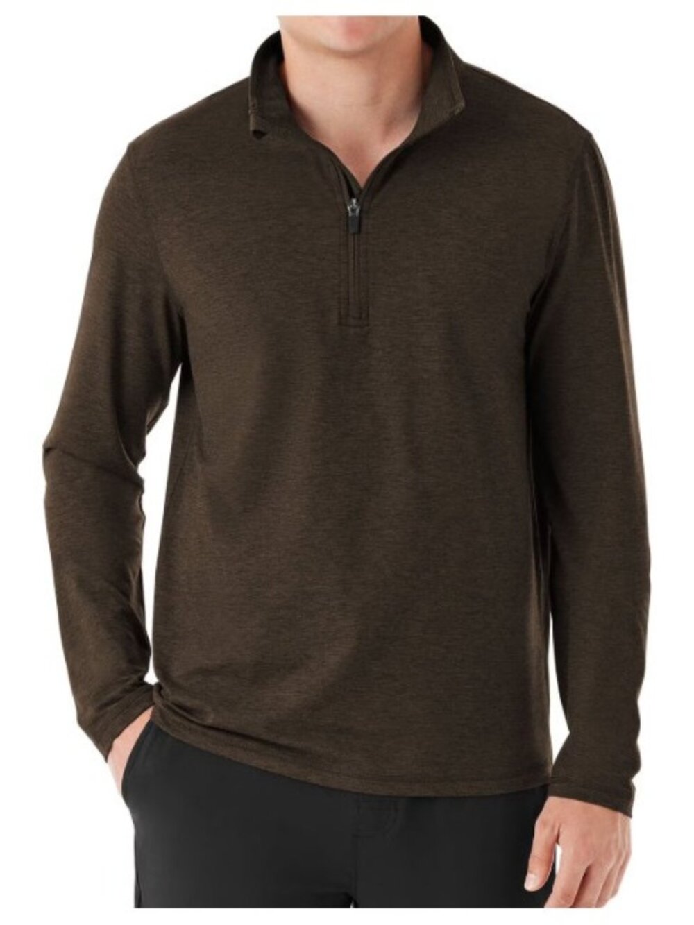 Member's Mark Men's Favorite Soft Quarter Zip-Brown-Size XL-NWT